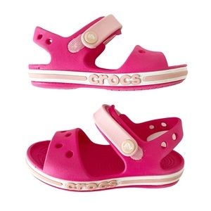 CROCS Kids Pink Bayaband Sandals Size 9C (8C)